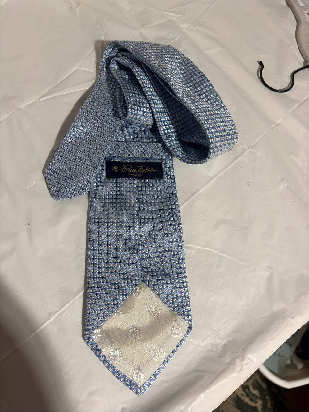 Brooks Brothers Light Blue Geometric Silk Tie